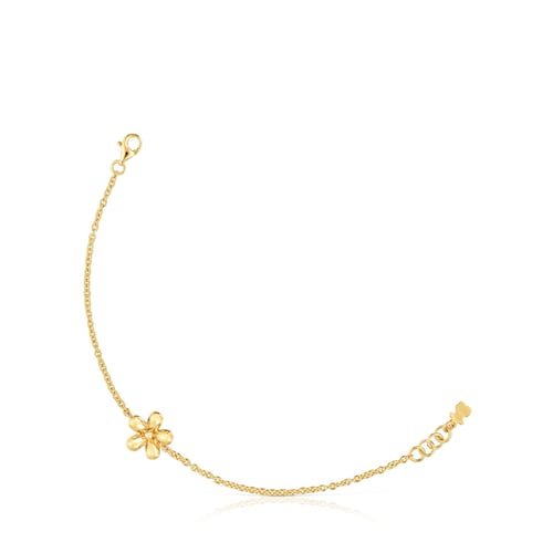 Pulsera cadena con baño de oro de 18 kt sobre plata Daisy