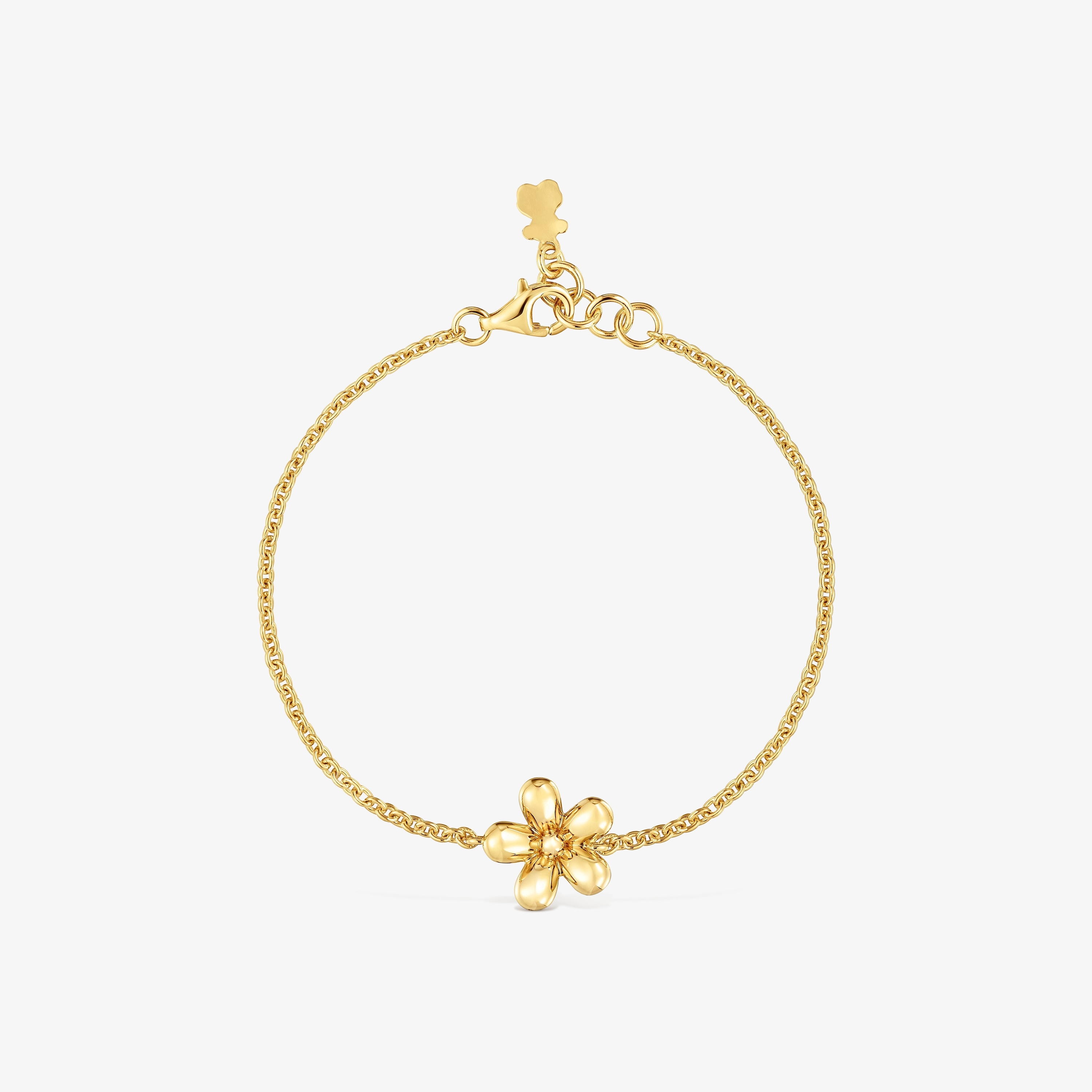 Chain bracelet with 18K gold vermeil Daisy