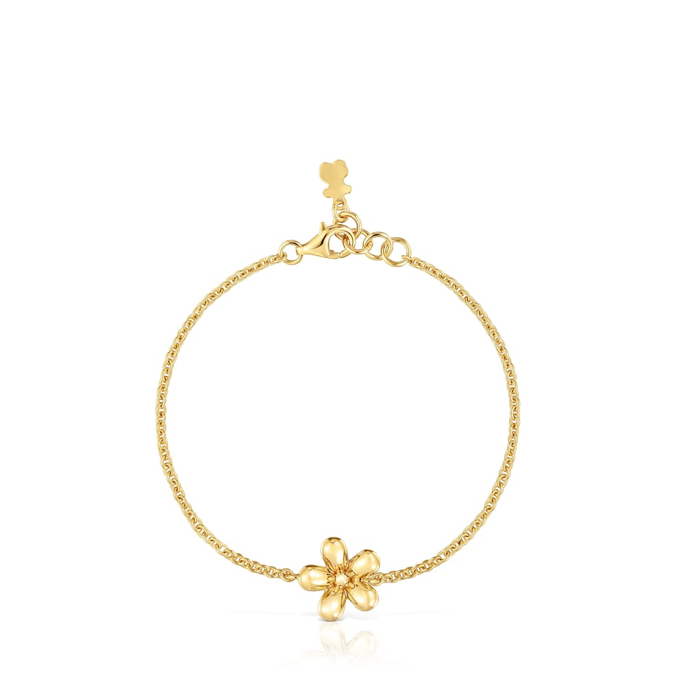 Pulsera cadena con baño de oro de 18 kt sobre plata Daisy image number 1
