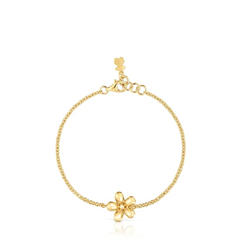 Pulsera cadena con baño de oro de 18 kt sobre plata Daisy