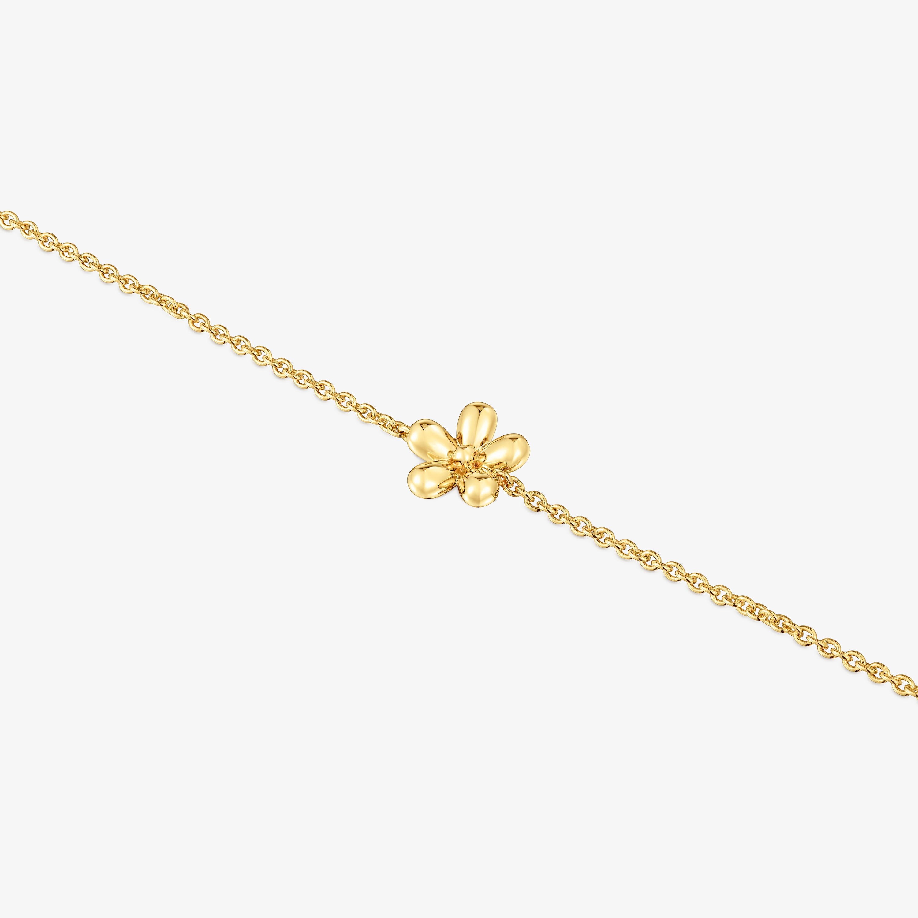 Chain bracelet with 18K gold vermeil Daisy