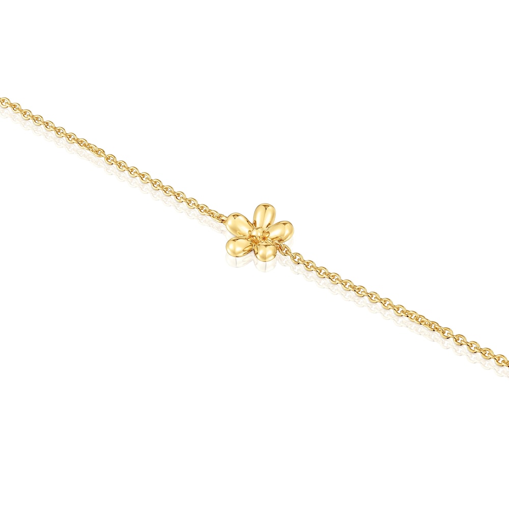 Pulsera cadena con baño de oro de 18 kt sobre plata Daisy image number 2