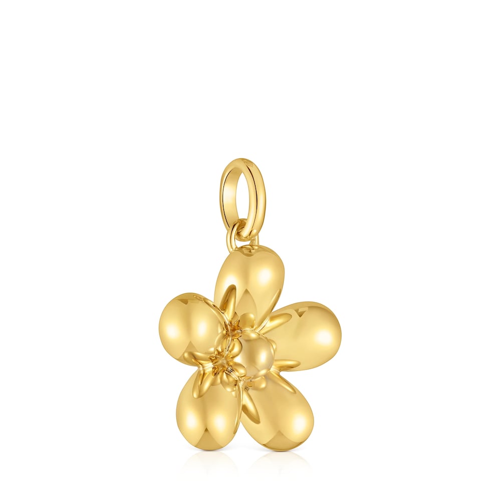 Colgante flor con baño de oro de 18 kt sobre plata Daisy image number 1