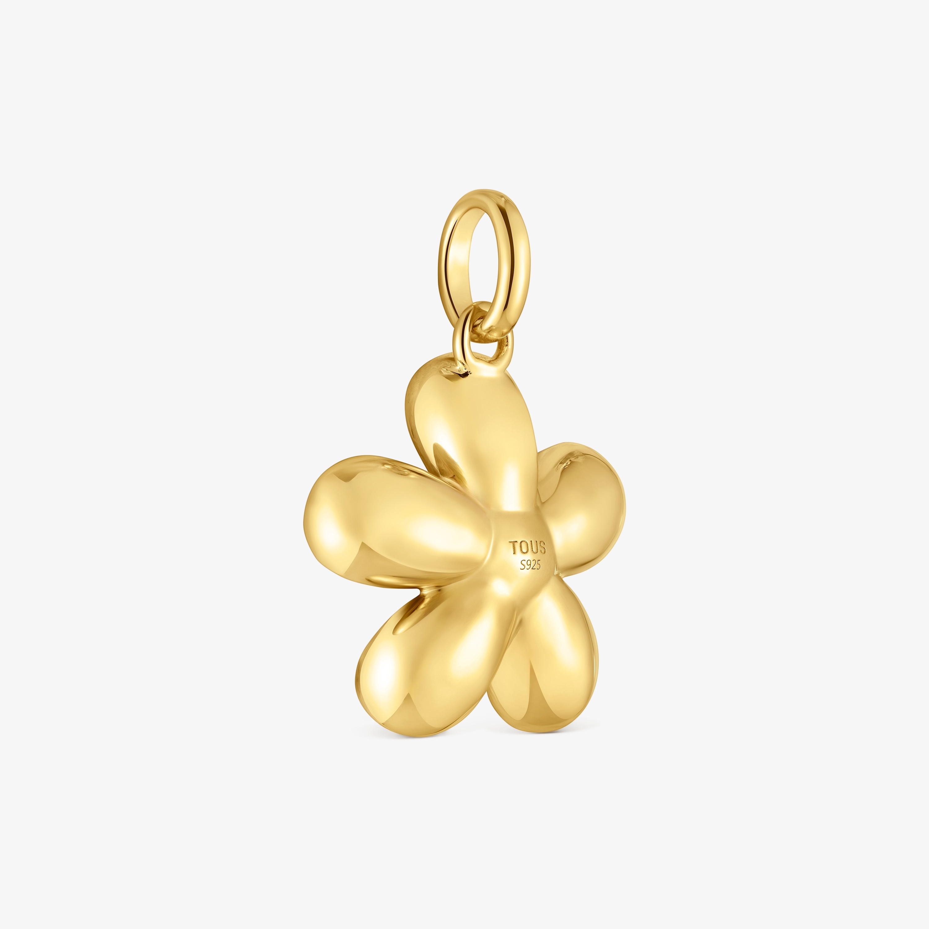 Flower Pendant with 18K gold vermeil Daisy