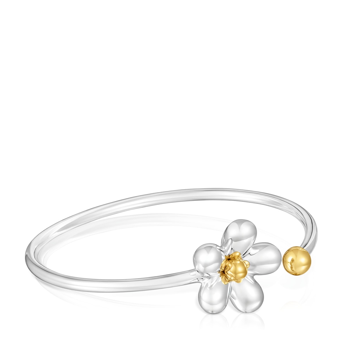 Tous - Pulsera Esclava Bicolor Daisy - Plateado