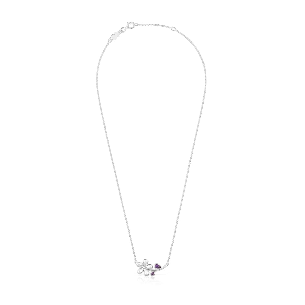 Collar corto de plata y amatista Daisy Collar corto de plata y amatista Daisy