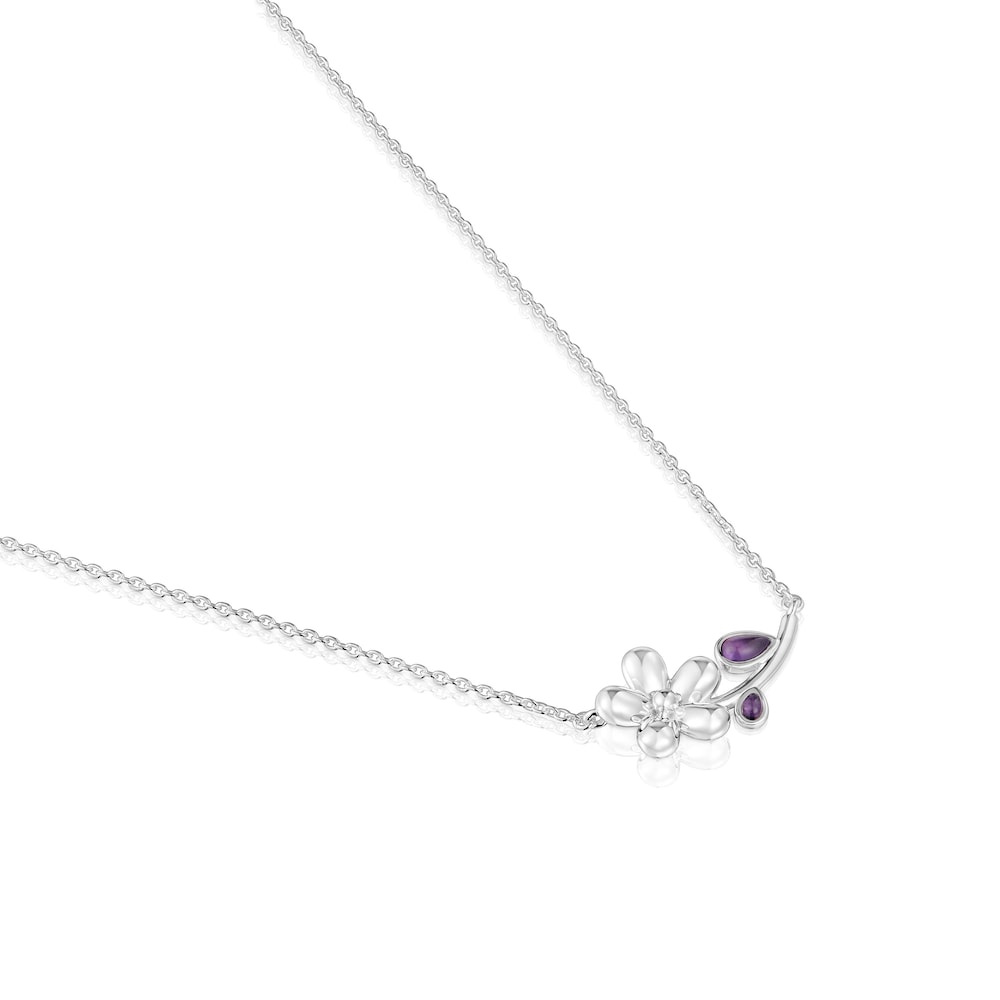 Collar corto de plata y amatista Daisy Collar corto de plata y amatista Daisy