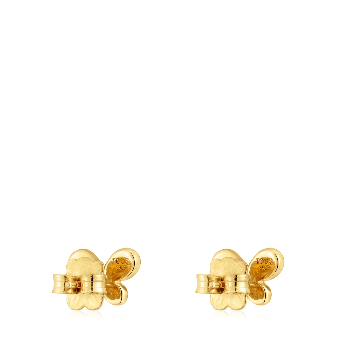 Pendientes con baño de oro de 18 kt sobre plata y amatista Daisy