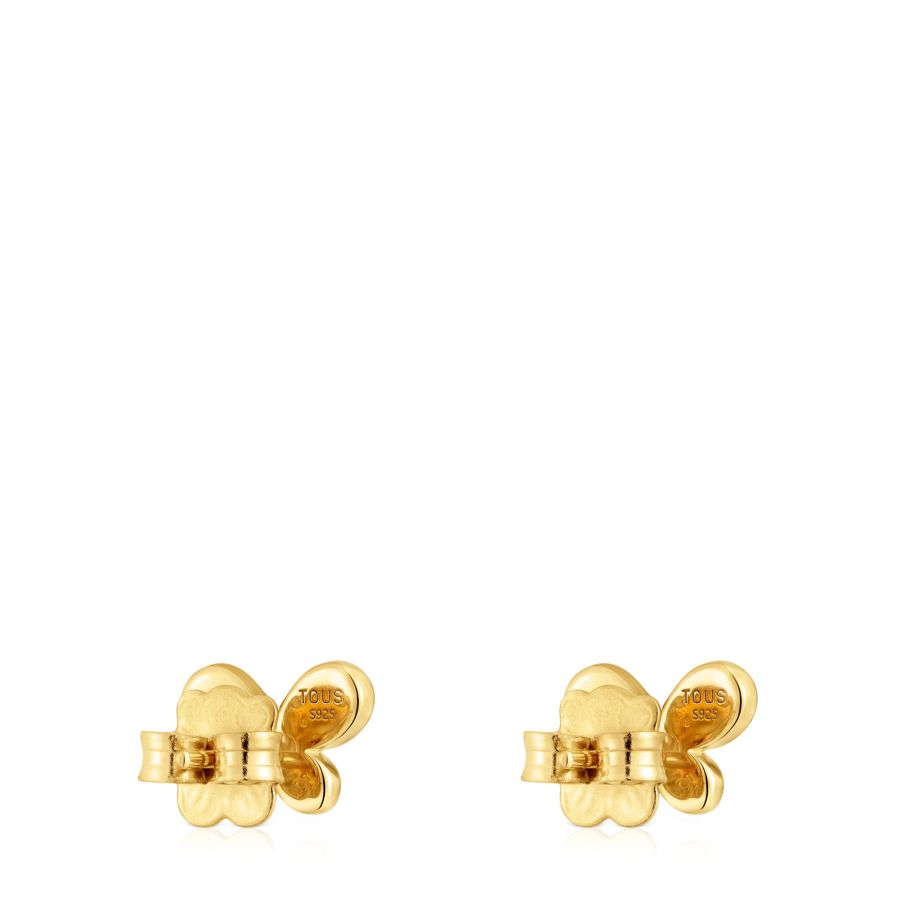 Earrings with 18kt gold plating over silver and amethyst Daisy