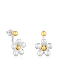 Short two-tone flower Earrings Daisy