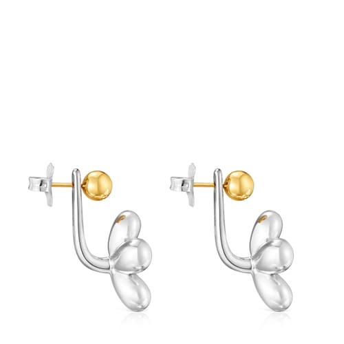 Short two-tone flower Earrings Daisy