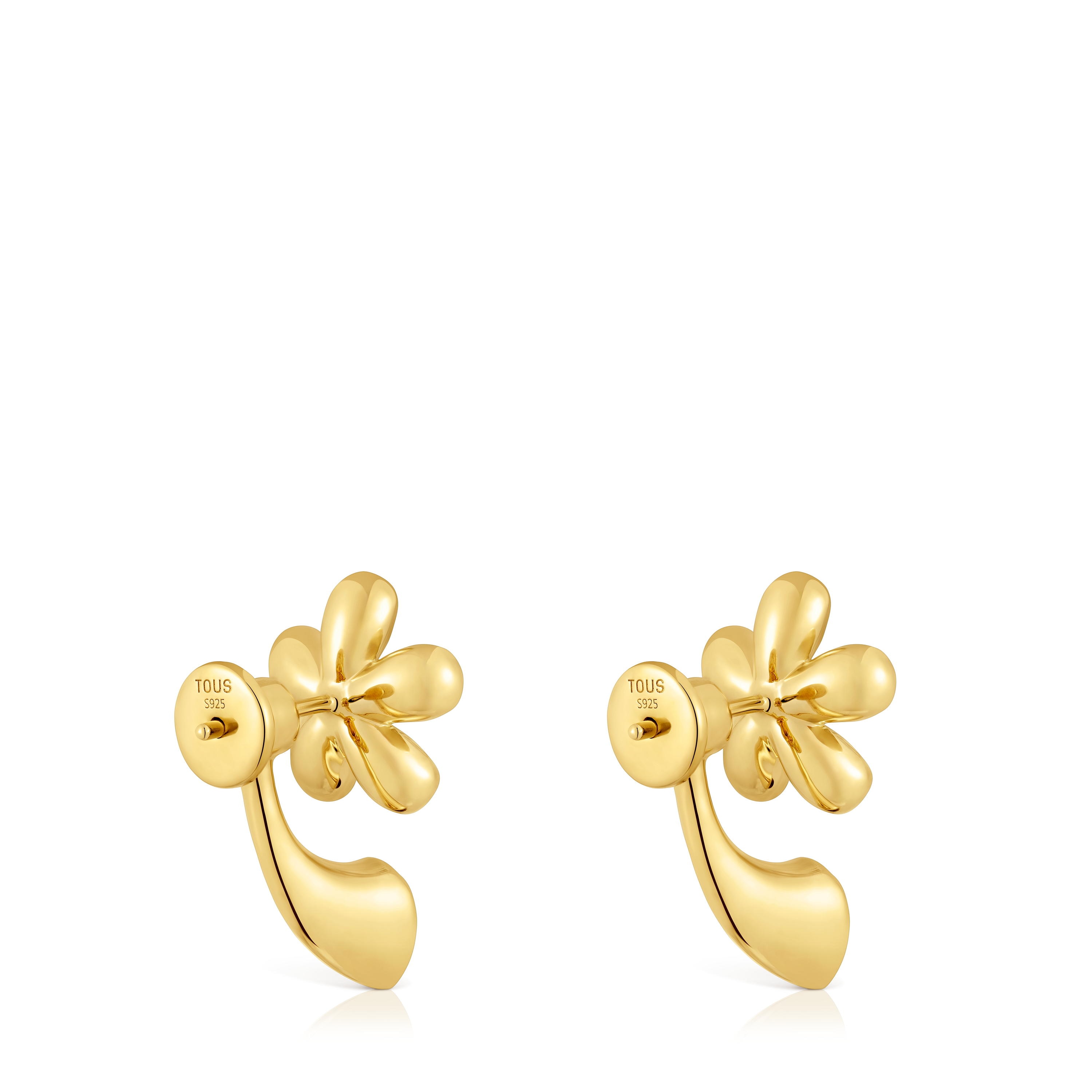 Flower Earrings with 18kt gold plating over silver and amethyst Daisy