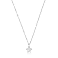 Short silver flower Necklace Daisy