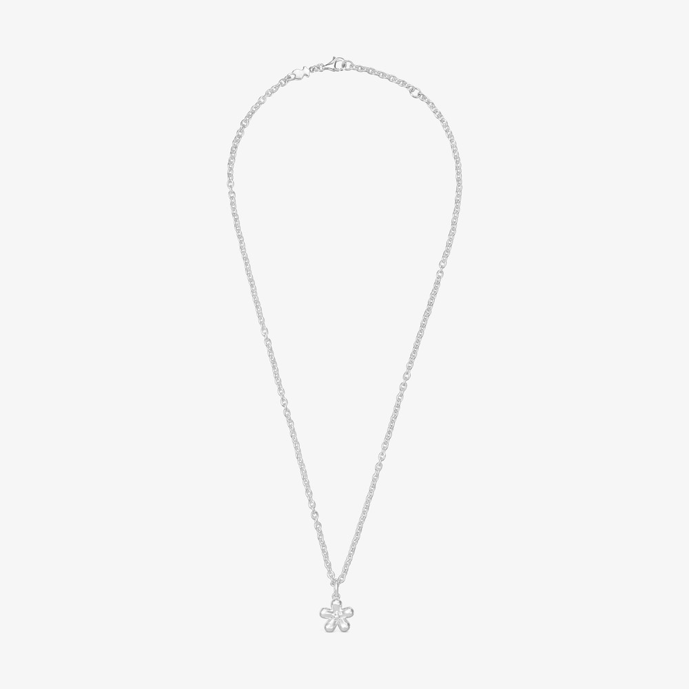 Collana corta in argento con fiore Daisy