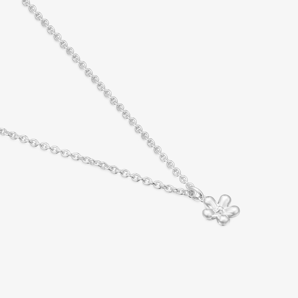 Collana corta in argento con fiore Daisy