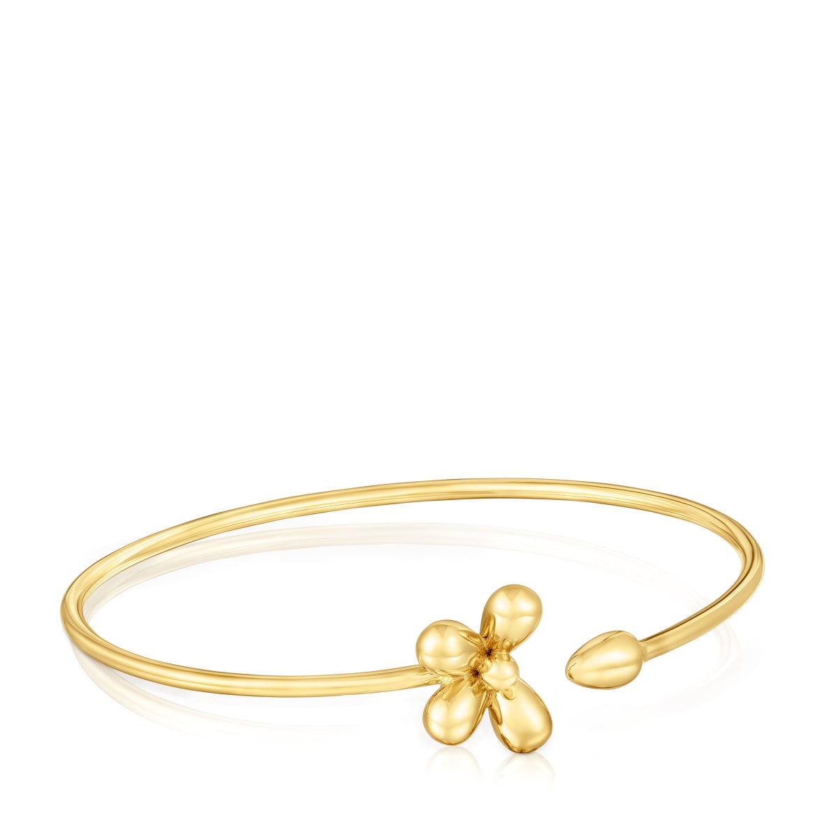 Bangle with 18kt gold plating over silver Daisy