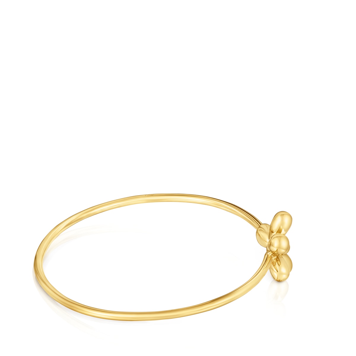 Bangle with 18kt gold plating over silver Daisy