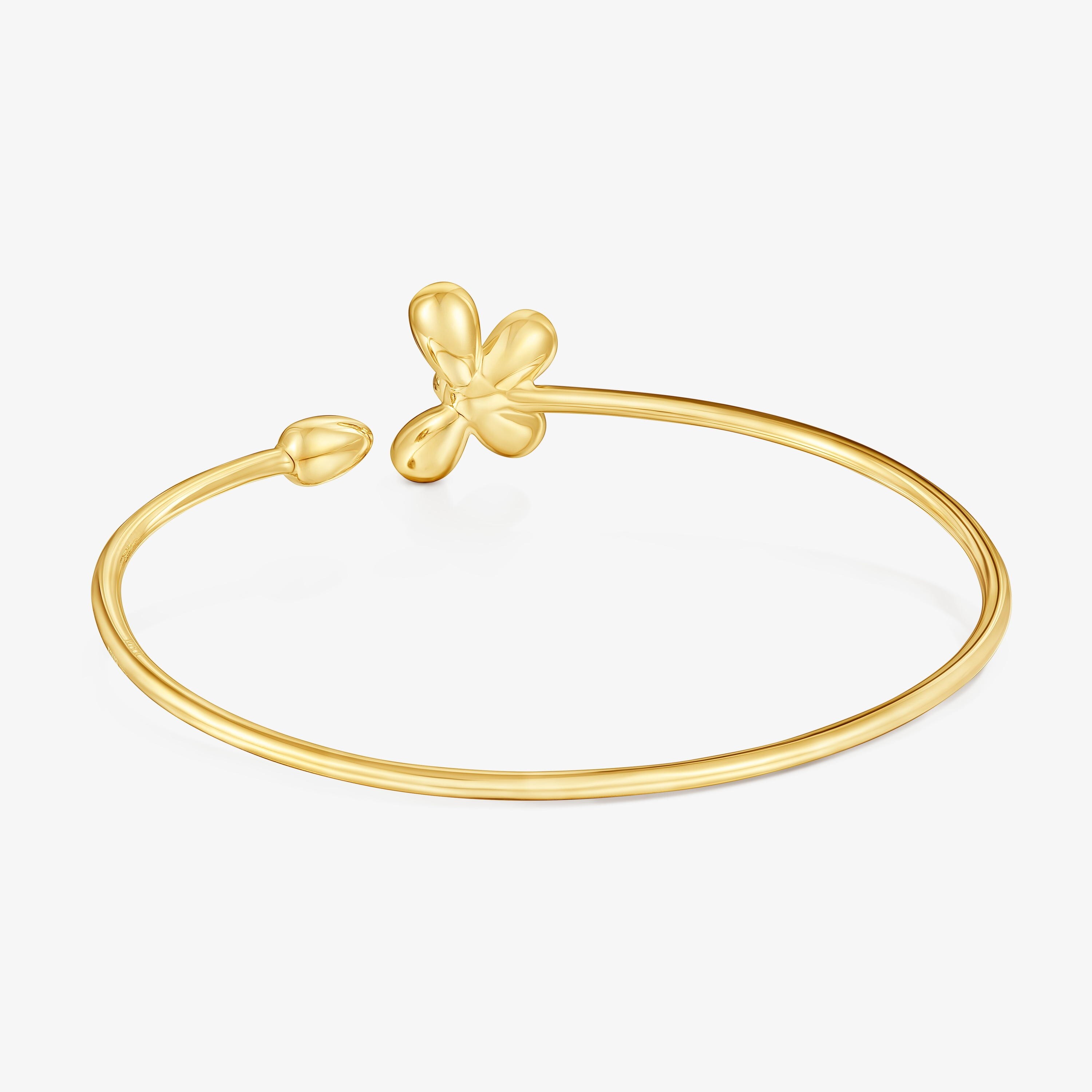 Bangle with 18K gold vermeil Daisy