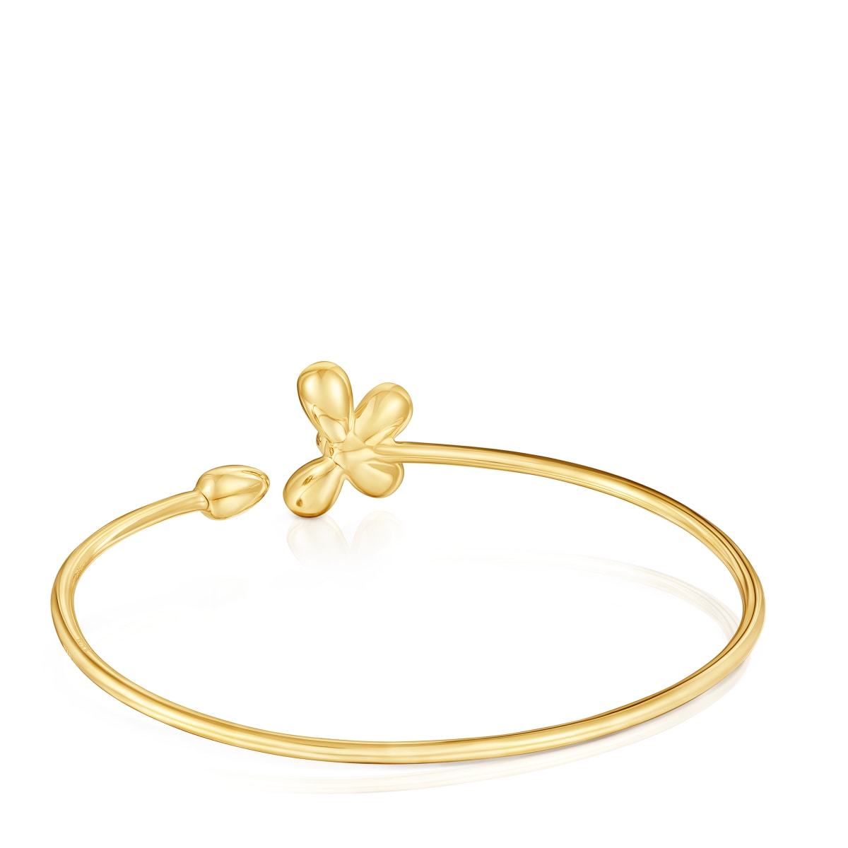 Bangle with 18kt gold plating over silver Daisy