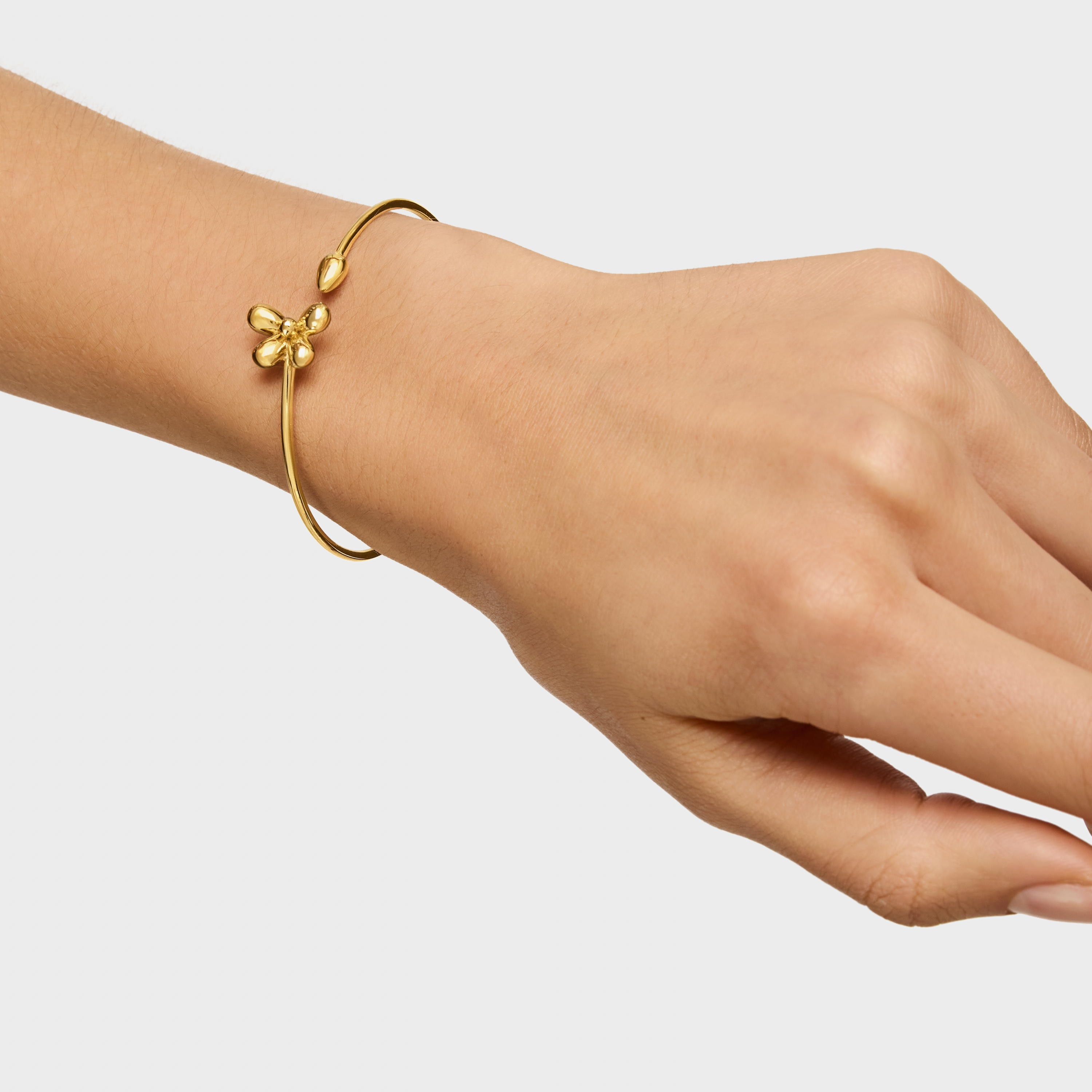 Bangle with 18K gold vermeil Daisy