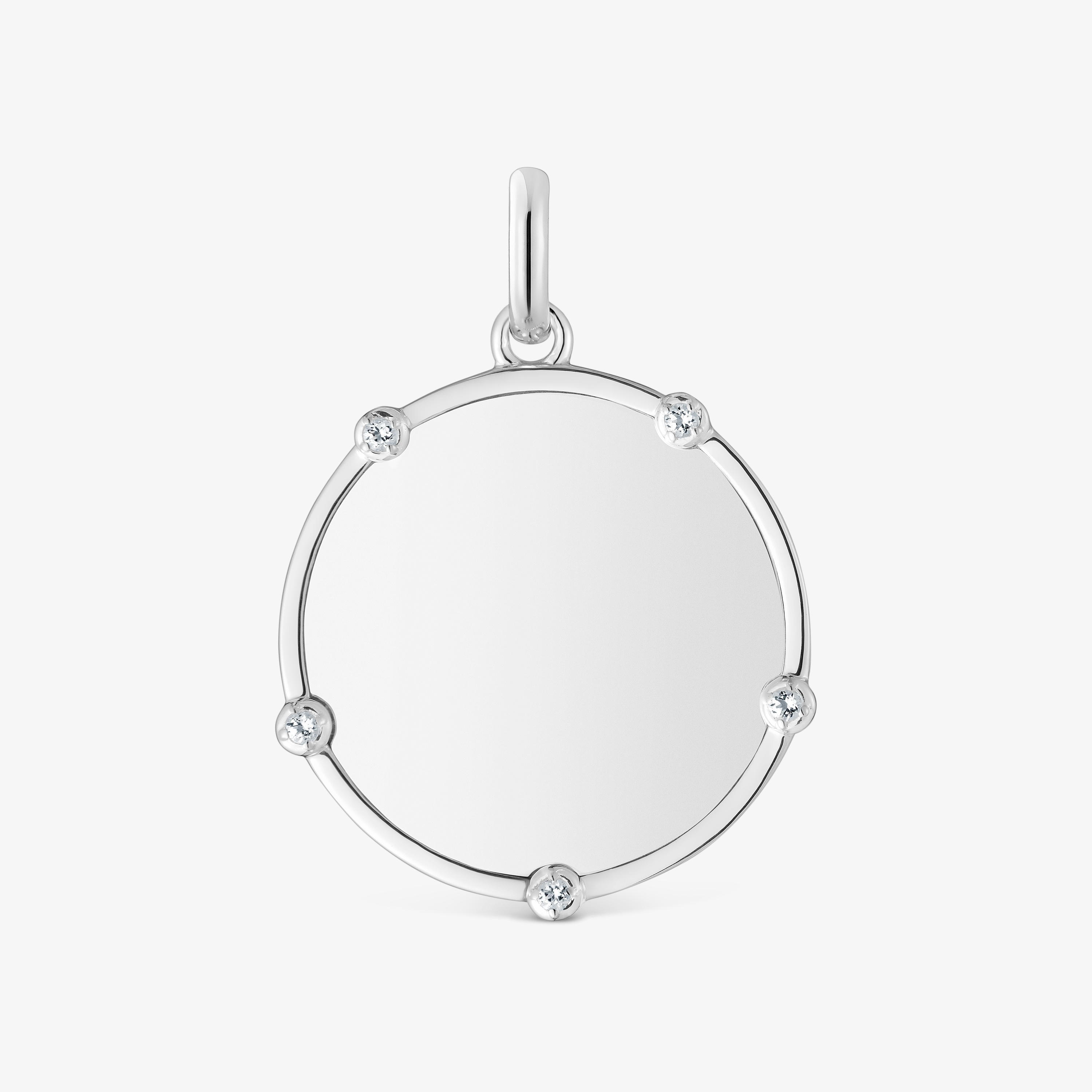 Silver medallion Pendant with topazes TOUS Basics