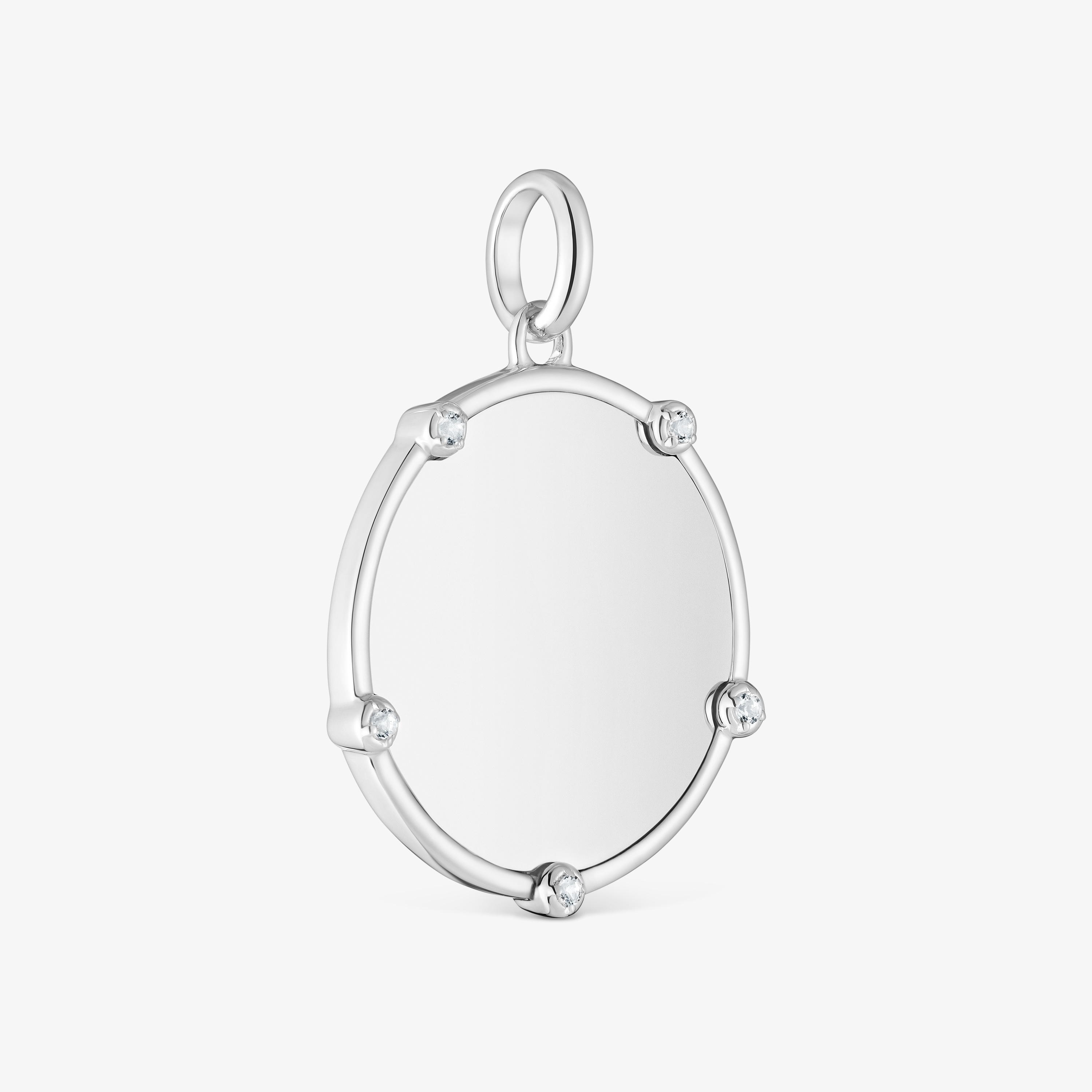 Silver medallion Pendant with topazes TOUS Basics