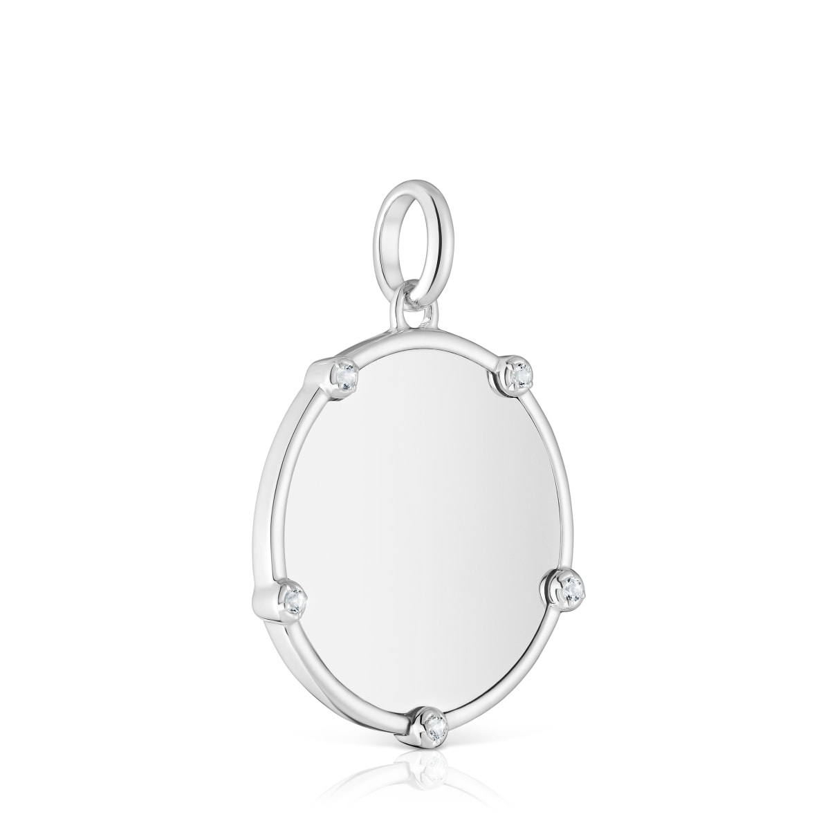 Silver medallion Pendant with topazes TOUS Basics