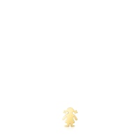 7mm 18kt gold plating over silver girl motif Charm TOUS Basics