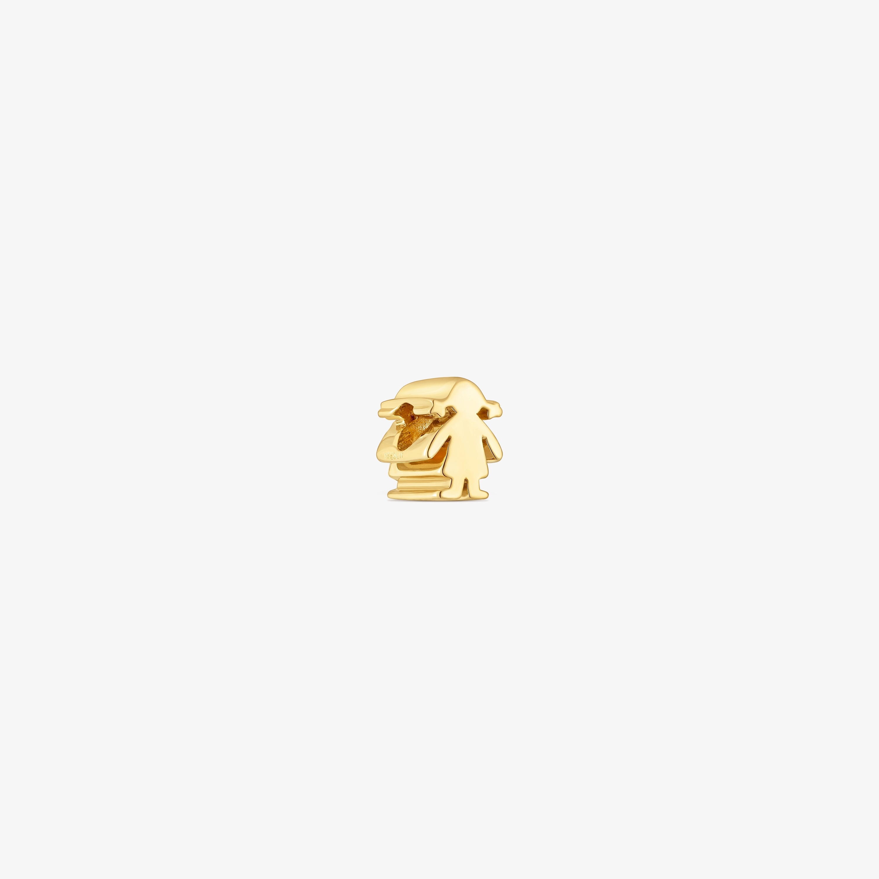 7mm 18K gold vermeil girl motif Charm TOUS Basics