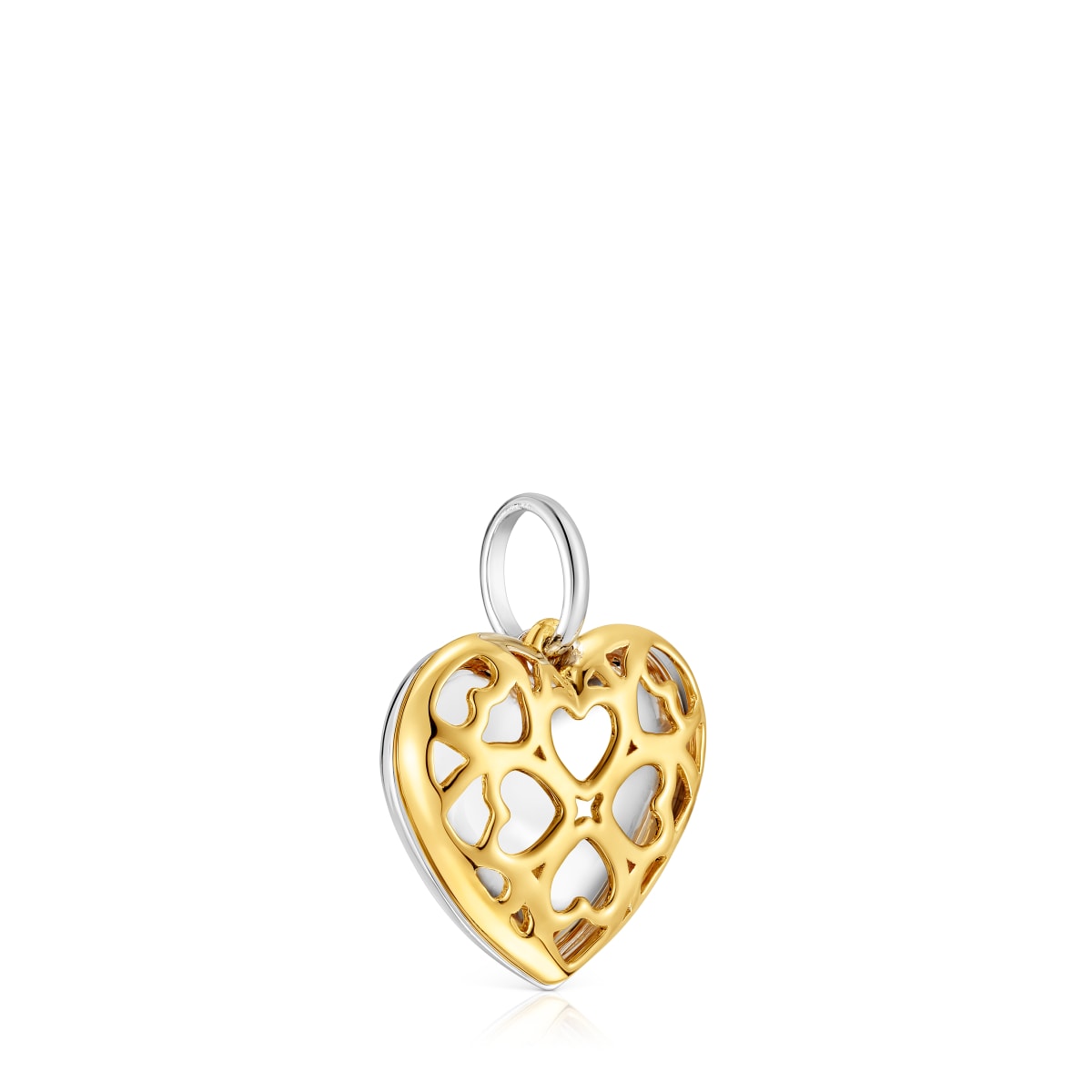 Colgante doble corazón bicolor Medallions