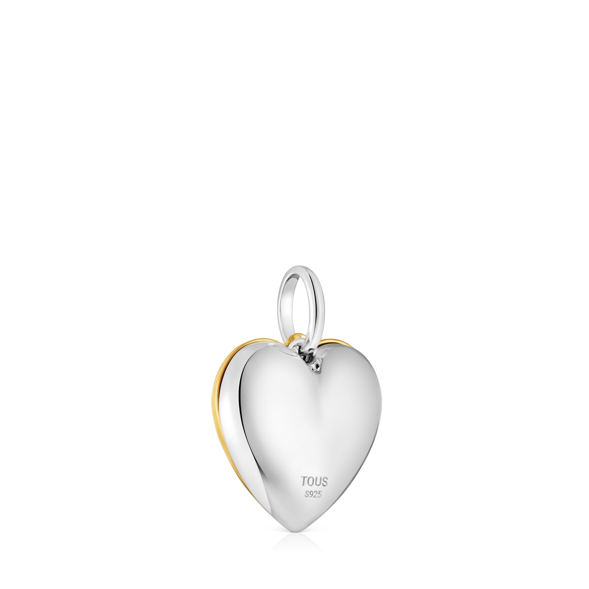 Colgante doble corazón bicolor Medallions