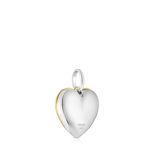 Colgante doble corazón bicolor Medallions