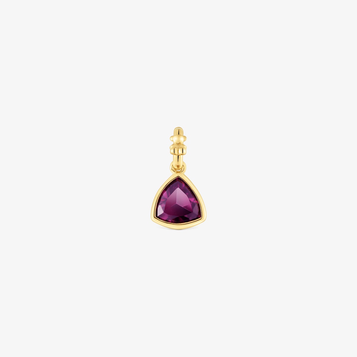 Tous - Colgante Pequeño Con Baño De Oro 18 Kt Sobre Plata Y Rodolita Medallions - Lila