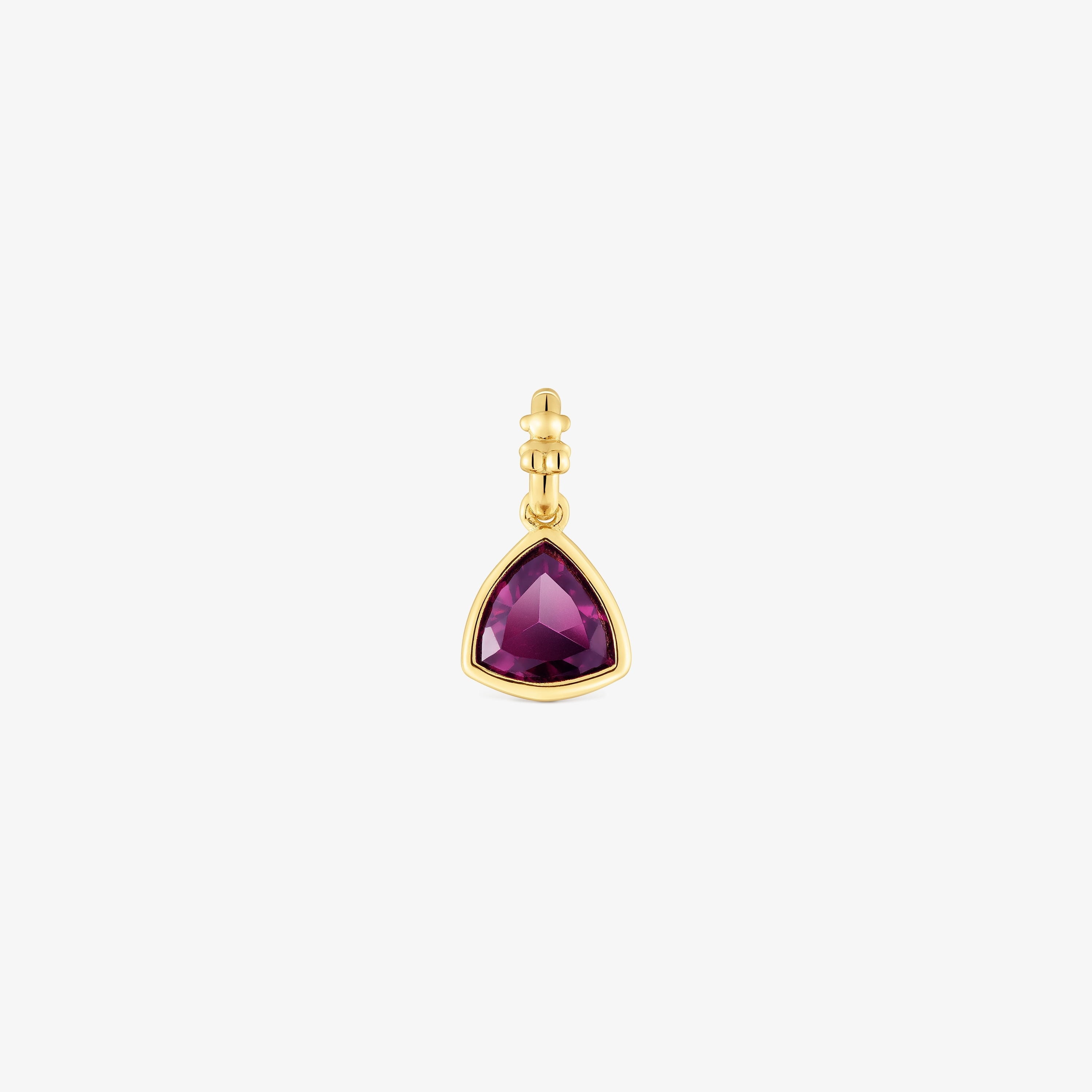Small 18K gold vermeil Pendant with rhodolite Medallions