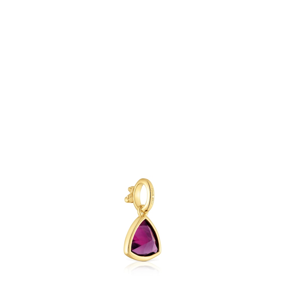 Colgante pequeño con baño de oro 18 kt sobre plata y rodolita Medallions Colgante pequeño con baño de oro 18 kt sobre plata y rodolita Medallions