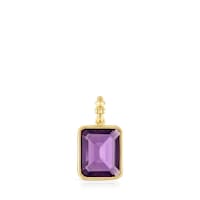 Small 18kt gold plating over silver Pendant with amethyst Medallions