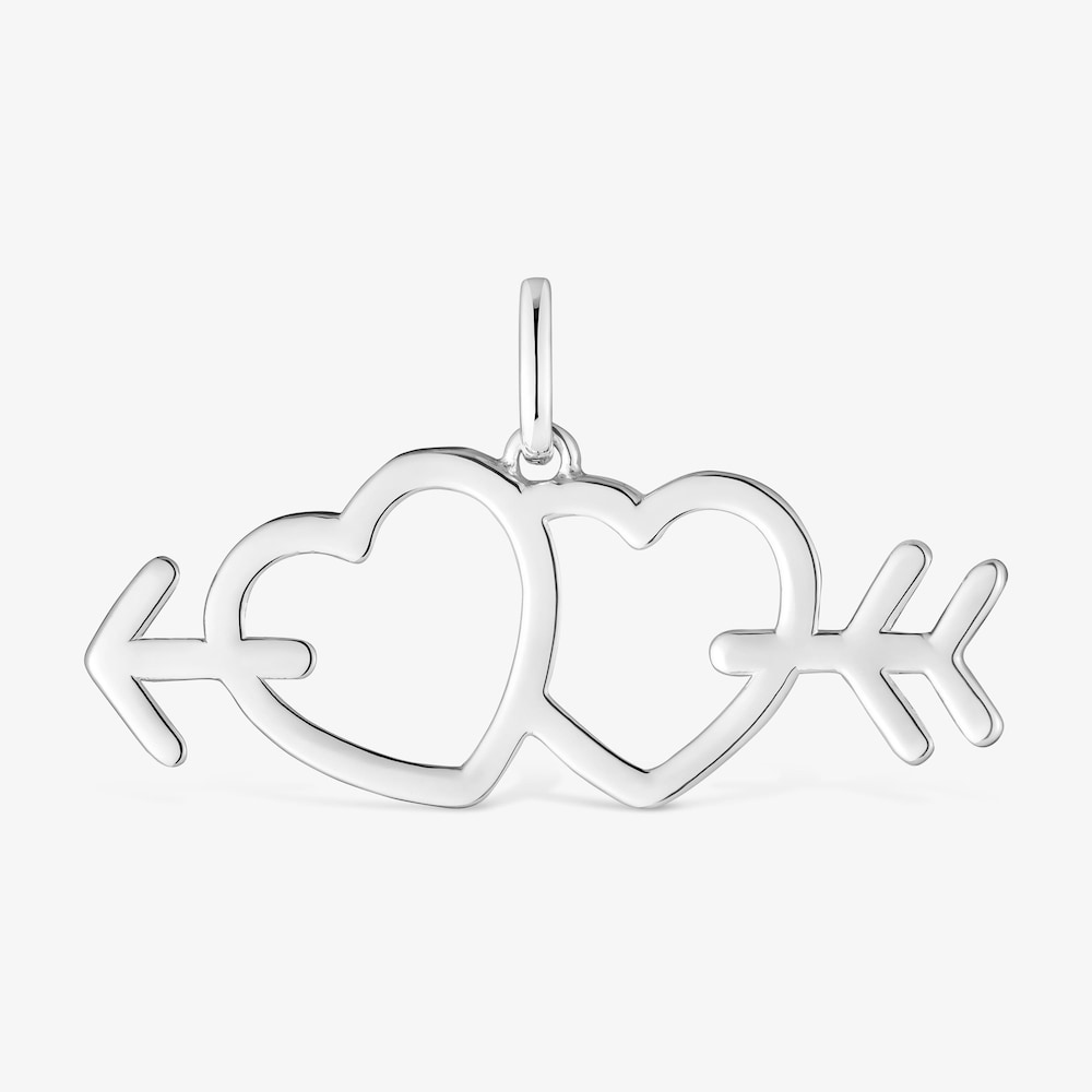 Anh&auml;nger Medallions aus Silber mit Pfeil-/Herzmotiven