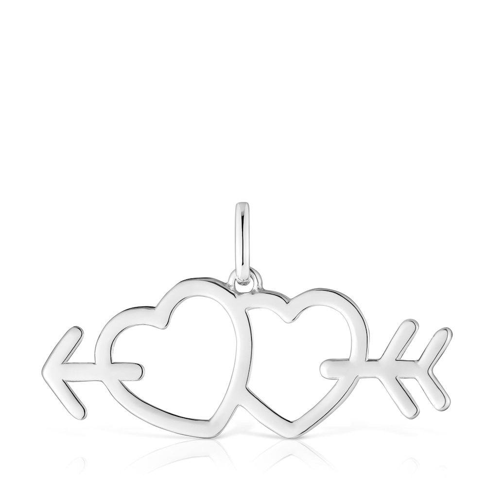 Silver pendant with arrow-heart motifs Medallions
