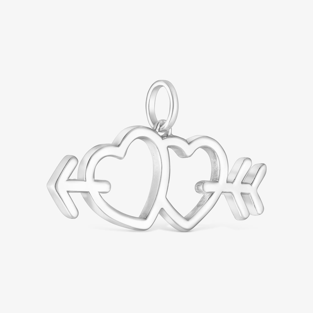 Anh&auml;nger Medallions aus Silber mit Pfeil-/Herzmotiven