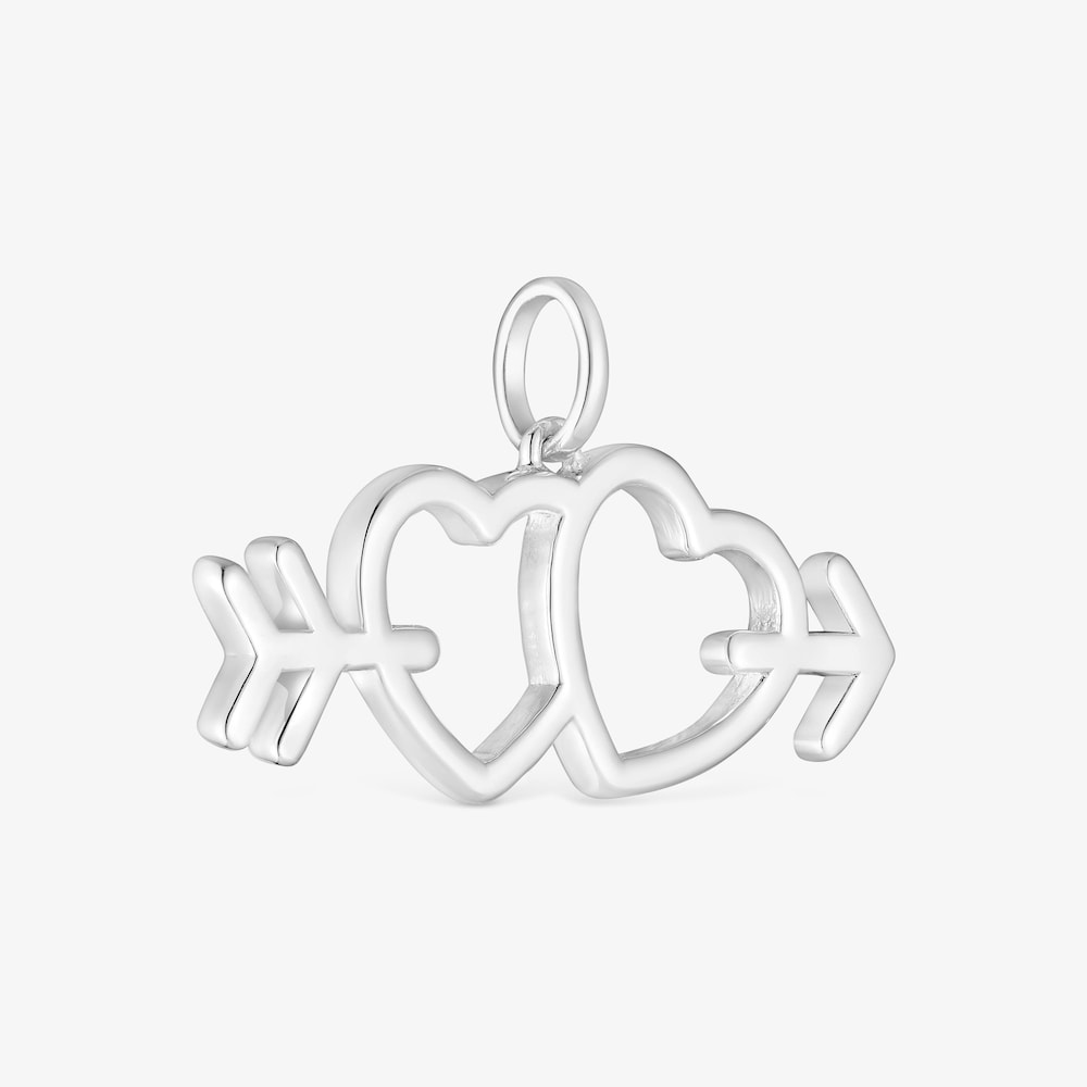 Anh&auml;nger Medallions aus Silber mit Pfeil-/Herzmotiven