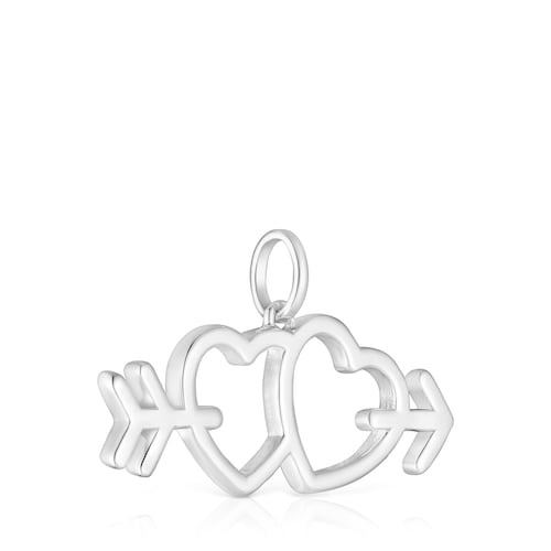Colgante de plata motivos flecha-corazón Medallions