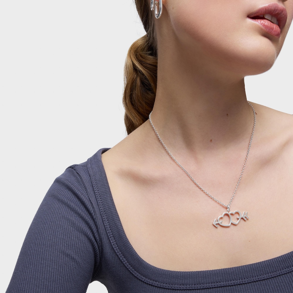 Anh&auml;nger Medallions aus Silber mit Pfeil-/Herzmotiven