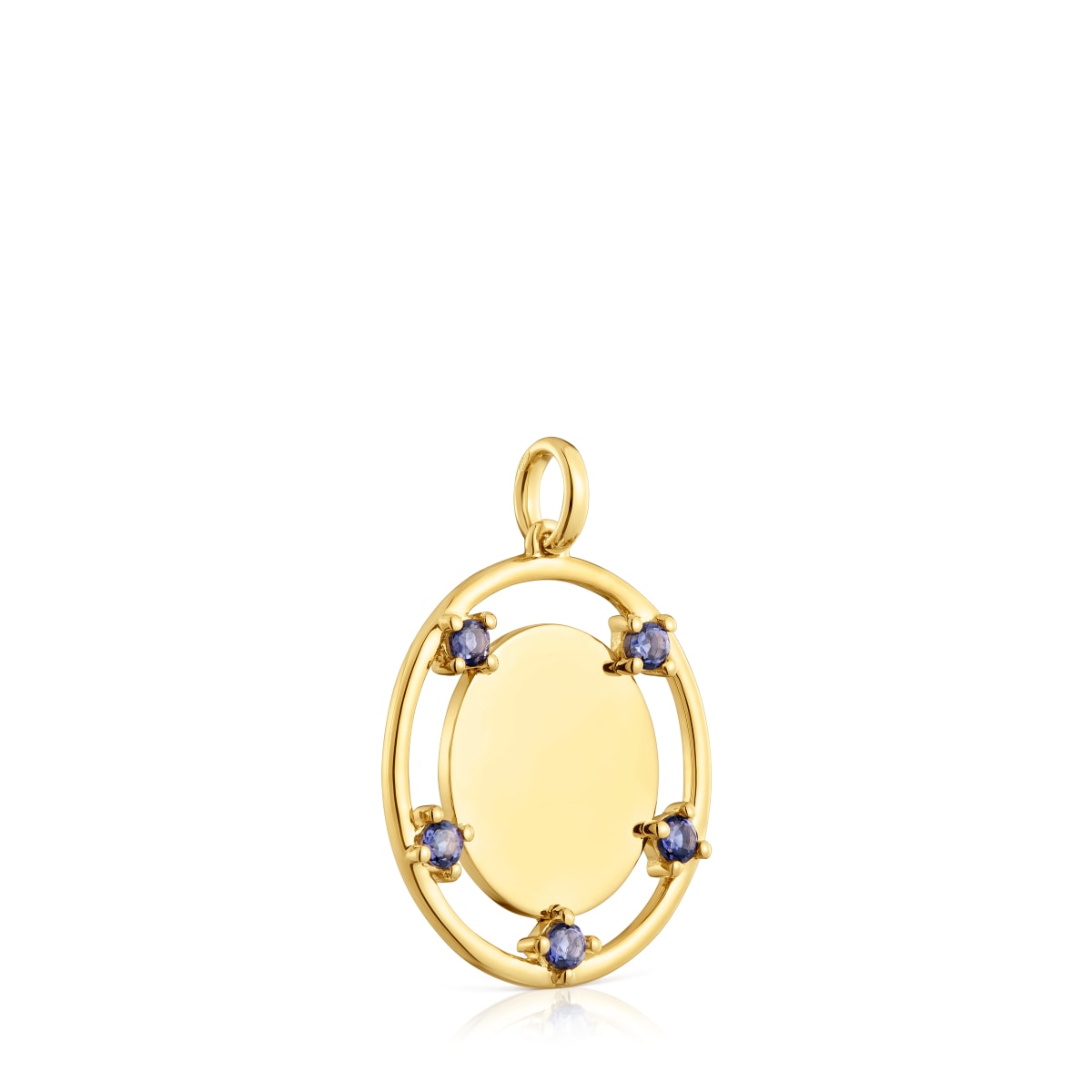 Gold medallion Pendant with iolites TOUS Basics