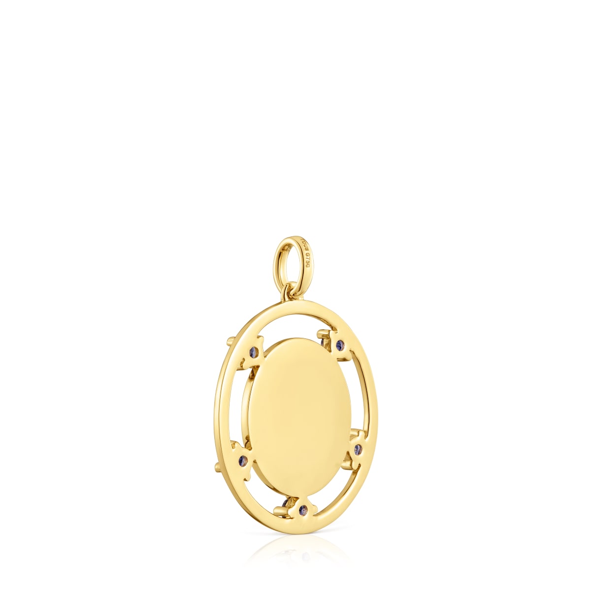 Gold medallion Pendant with iolites TOUS Basics