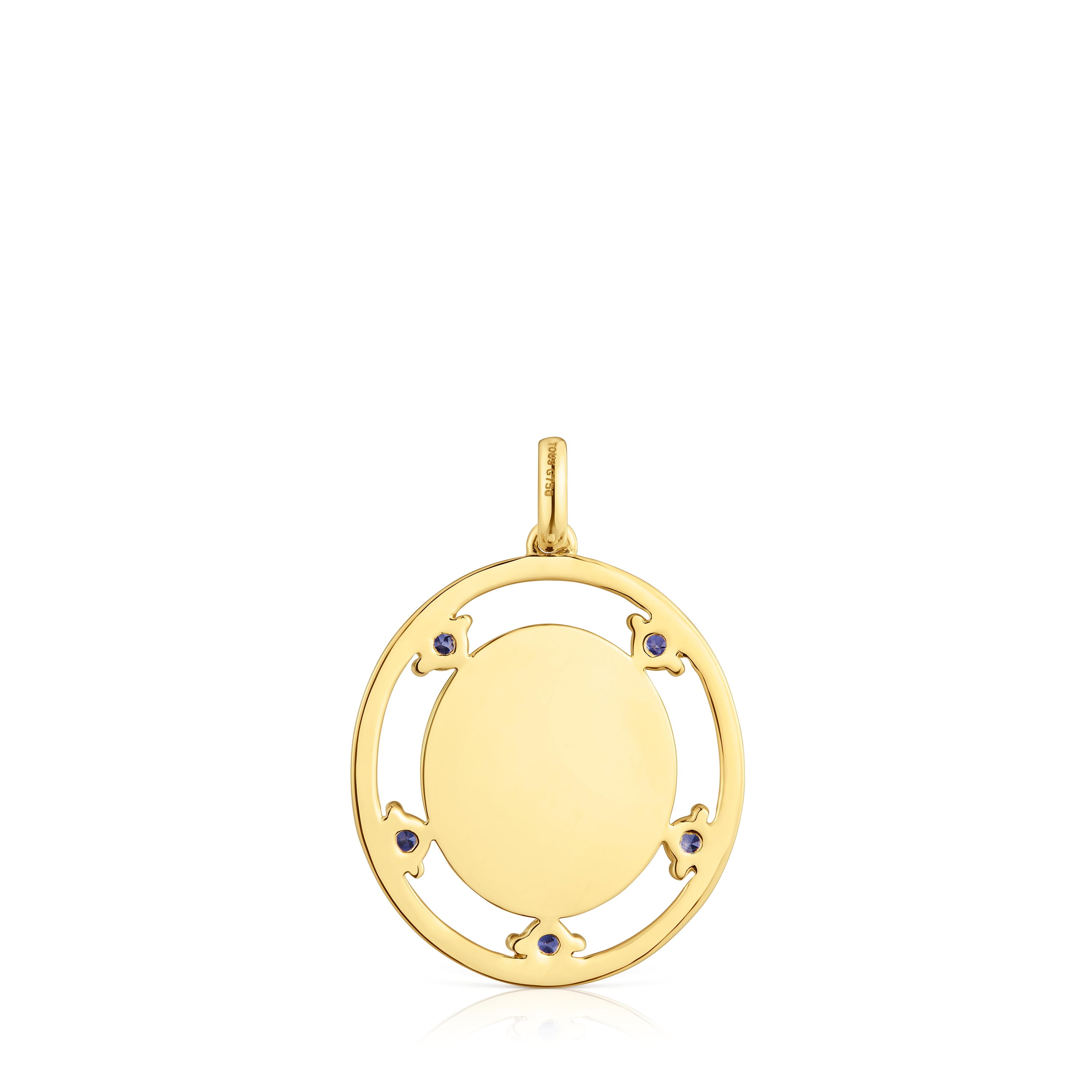 Gold medallion Pendant with iolites TOUS Basics
