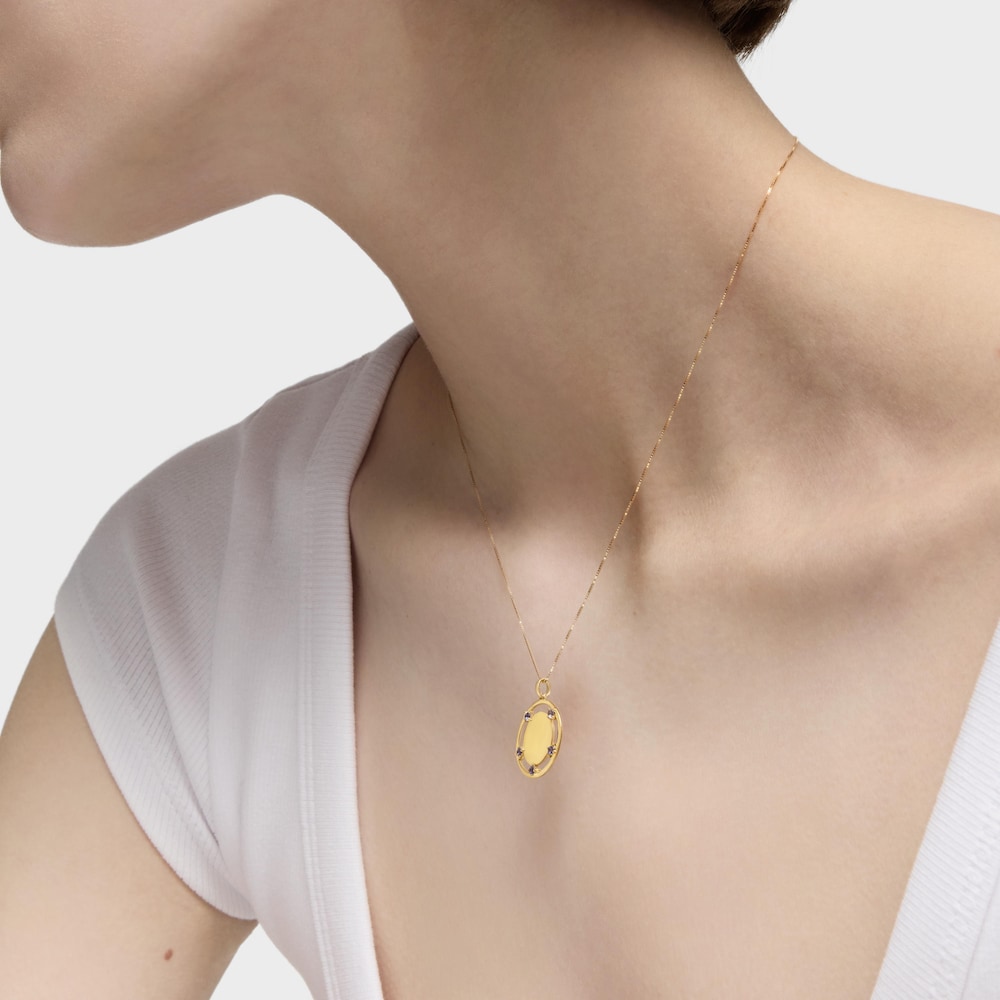 Medaillon-Anh&auml;nger TOUS Basics aus Gold mit Iolithen