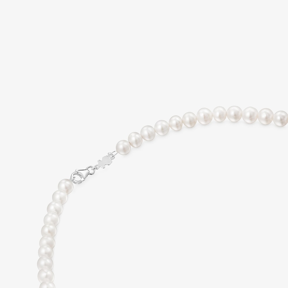 Collar corto bicolor y perlas cultivadas Daisy