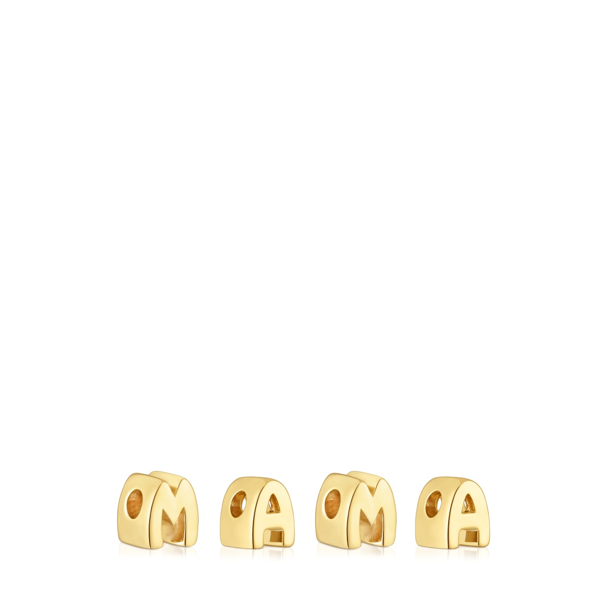 18kt gold plating over silver pack of Charms TOUS Mama
