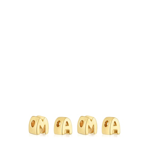 Pack charms TOUS Mama con baño de oro 18 kt sobre plata