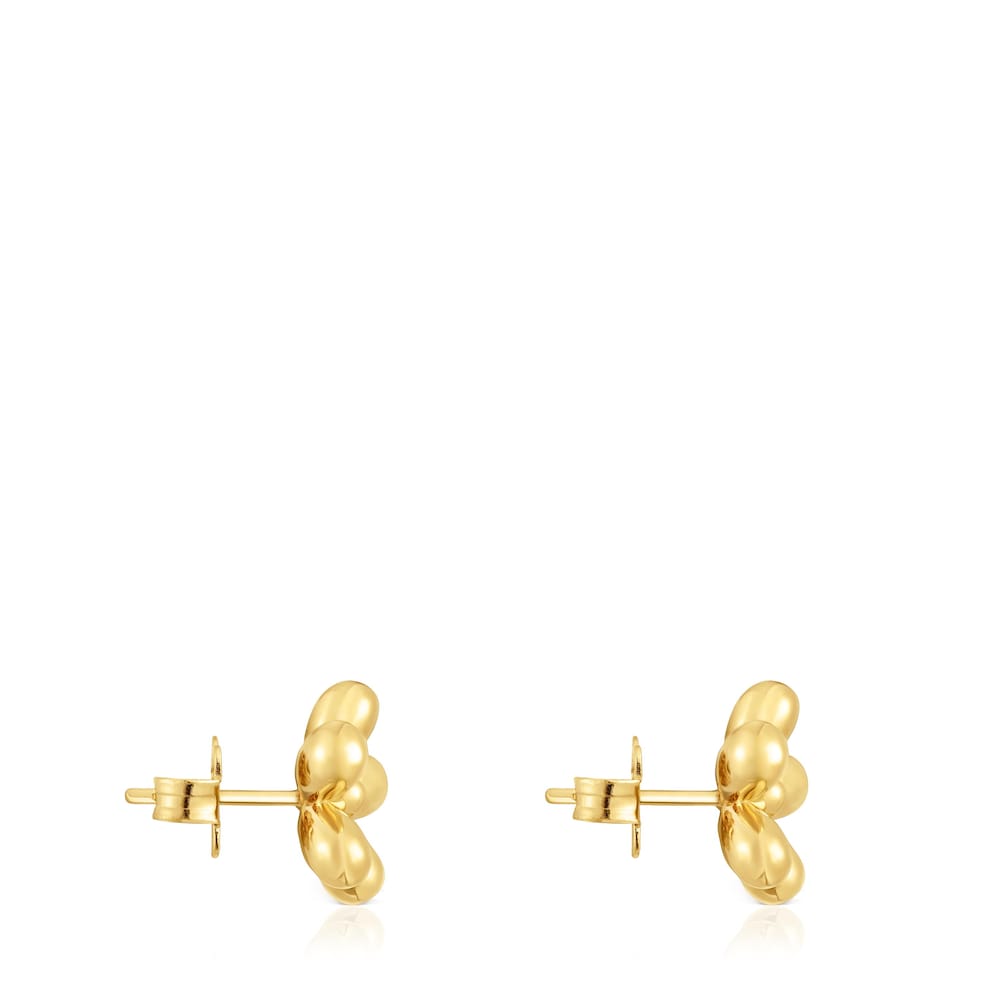 Pendientes flor con baño de oro de 18 kt sobre plata Daisy image number 1